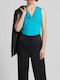 Women's Summer Blouse Sleeveless Turquoise