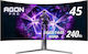 AOC AGON Pro AG456UCZD Ultrawide OLED Gebogen Spiele-Monitor 44.5" QHD 3440x1440 240Hz mit Reaktionszeit 0.03ms GTG