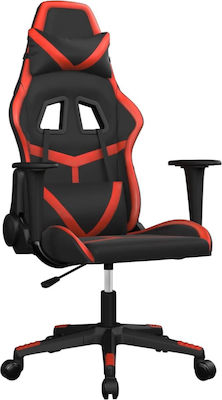 vidaXL 345424 Gaming Chair with Adjustable Arms Black / Red