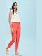 Damen Stoff Hose Coral