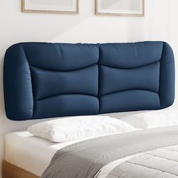 vidaXL LED Bed Headboard Fabric Blue 120x48cm