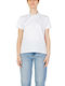 Blauer Γυναικείο T-shirt Λευκό