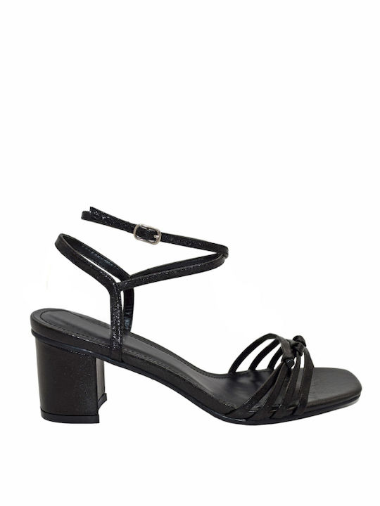 Morena Spain Damen Sandalen mit mittlerem Absatz in Schwarz Farbe