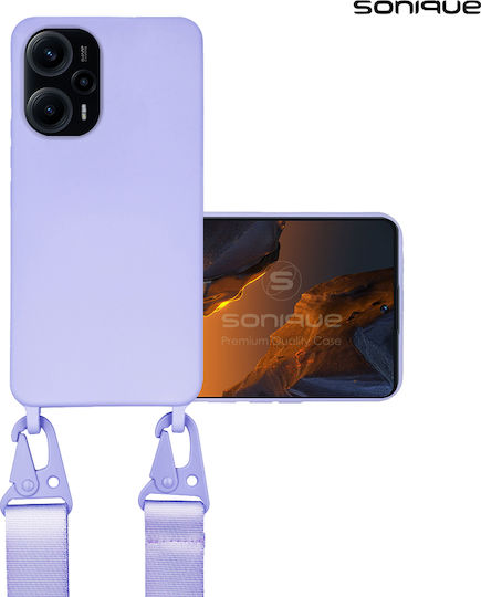 Sonique Задна корица Силикон 0.5мм с Каишка Лилав (Poco F5 / Redmi Note 12 Turbo)
