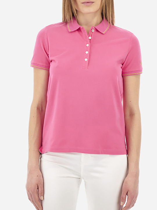 La Martina Damen Polo Bluse Kurzarm Pink