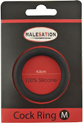 Malesation Silicone Cock Ring Black M - Malesa0020