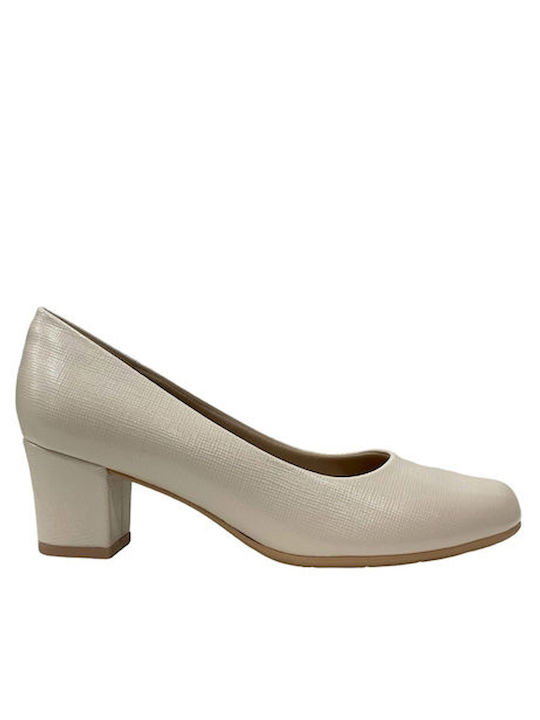Piccadilly Synthetic Leather White Medium Heels