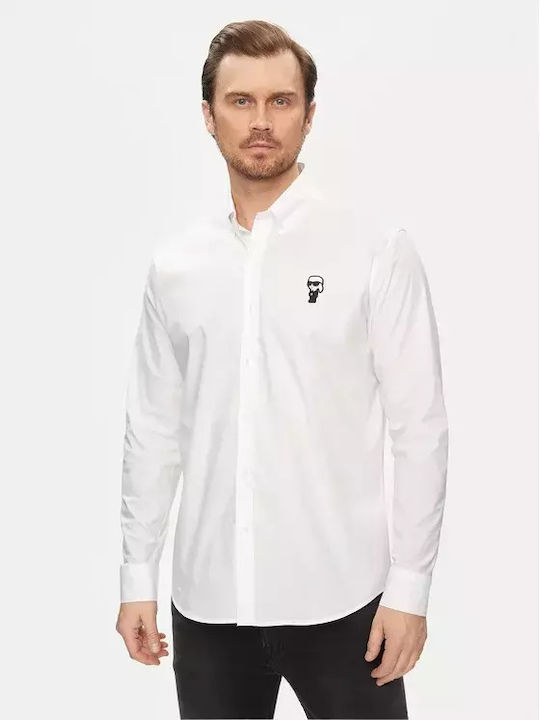 Langärmlig Hemd White