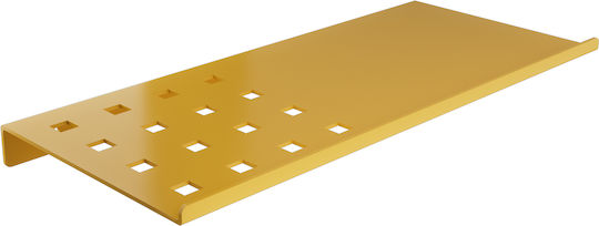 Pam & Co Επιτοίχια Ραφιέρα Μπάνιου Μεταλλική 28x15x1cm Κίτρινη
