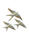 Aberto Design Gold Wall Decor Made of Plastic 3 Pieces