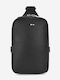 Artificial Leather Shoulder / Crossbody Bag with Zipper Black