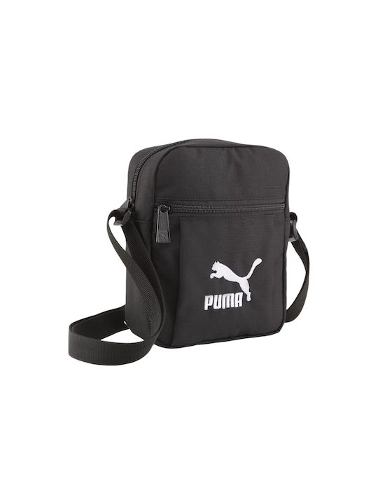 Puma Shoulder / Crossbody Bag Classics Archive Compact Portable with Zipper & Adjustable Strap Black 16x8x23cm