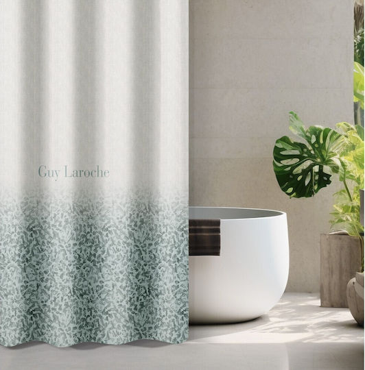 Guy Laroche Душ завеса Тъканна с куки 240x185см Цимент