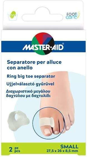 Masteraid Foot Care Big Toe Separator with Ring 27.5 X 26 X 8.5mm, 2pcs