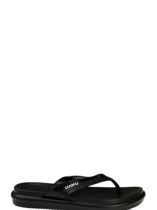 Luofu Women's Flip Flops Black