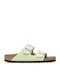 Arizona Nubuk Leather Δερμάτινα Γυναικεία Σανδάλια Πράσινα Narrow Fit