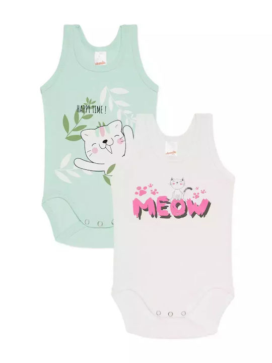 Minerva Meow Ärmellos White 2Stück