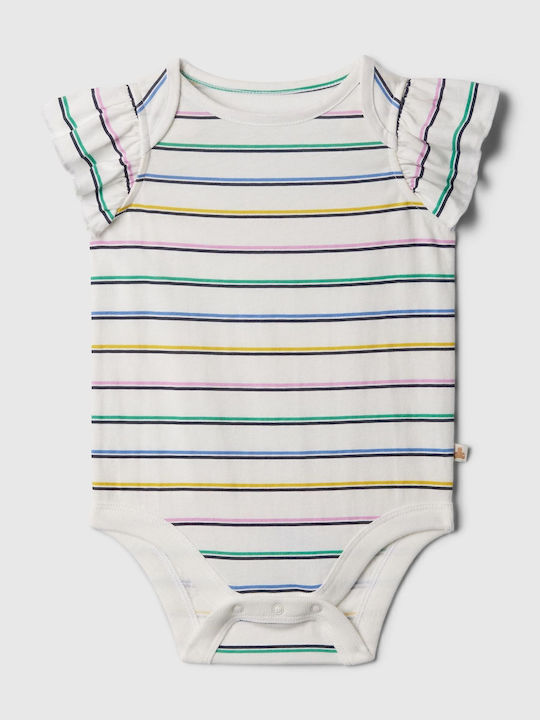 GAP Baby Bodysuit White Multi Stripe GAP Baby Bodysuit White Multi Stripe