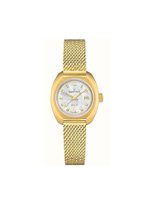 Certina Watch with Gold Metal Bracelet