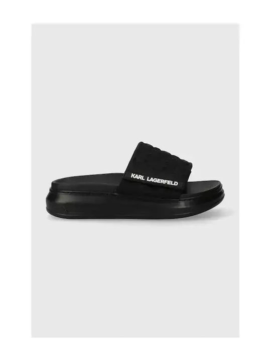 Karl Lagerfeld Frauen Flip Flops mit Plattform in Schwarz Farbe