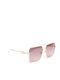 Trussardi Damen Sonnenbrille mit Rose Gold Metall Gestell und Rosa Verlaufsfarbe Linse