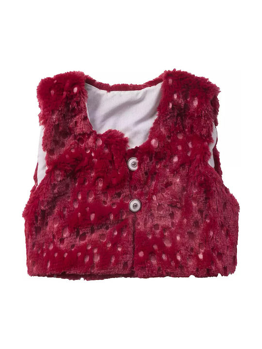 Kids' Fur Sleeveless Bordeaux