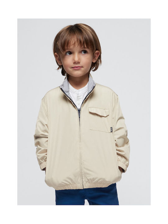 Mayoral Kids Casual Jacket Windproof Double Sided Blue/beige