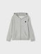 Kinder-Sweatshirt Strickjacke mit Kapuze und Taschen Graue