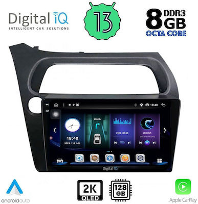 Digital IQ Ηχοσύστημα Αυτοκινήτου για Honda Civic 2006-2012 με Clima (Bluetooth/USB/AUX/WiFi/GPS/Apple-Carplay/Android-Auto) με Οθόνη Αφής 9"