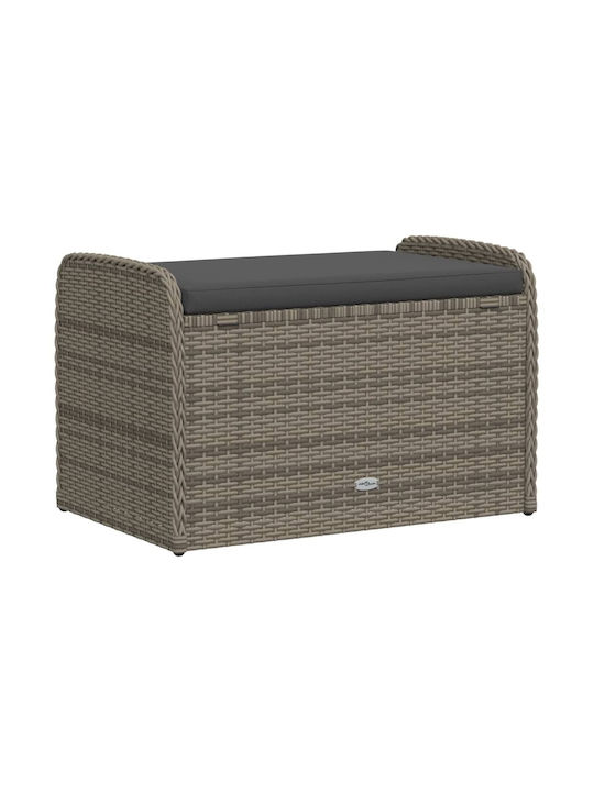 Gartenhocker Würfel Außeneinsatz Rattan mit Gra...