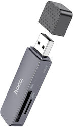 Hoco Card Reader Usb A 2.0 Hb45 Metal Gray Hoco Card Reader Usb A 2.0 Hb45 Metal Gray