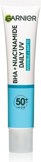 Garnier Bha + Niacinamide Daily Uv Ενυδατική Λεπτόρρευστη Κρέμα Προσώπου Ημέρας με SPF50 με Νιασιναμίδη 40ml