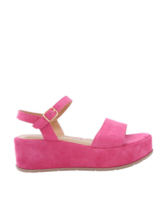 Tamaris Women's Suede Platform Shoes Pink