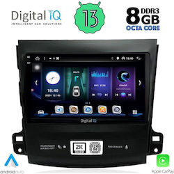 Digital IQ Car-Audiosystem für Peugeot 4007 Mitsubishi Outlander Citroen C-Crosser 2006-2012 (Bluetooth/USB/AUX/WiFi/GPS/Apple-Carplay/Android-Auto) mit Touchscreen 9"