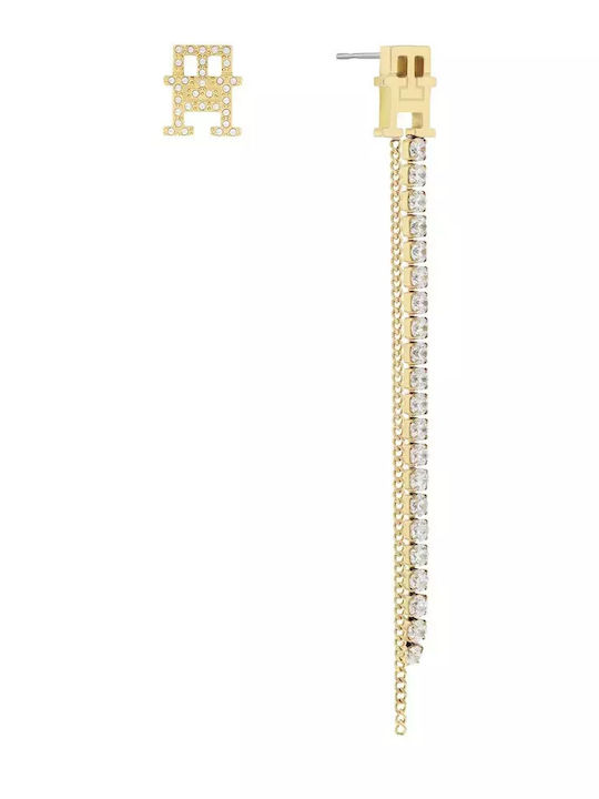 Tommy Hilfiger Earrings made of Steel Gold Plated with Stones
