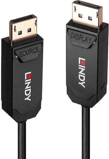 Lindy Cable DisplayPort male - DisplayPort male 50m Μαύρο (38525)