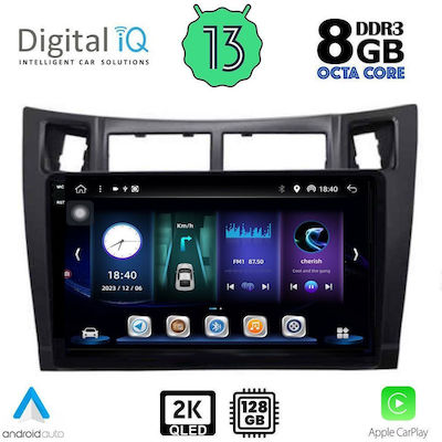 Digital IQ Car-Audiosystem für Toyota Yaris 2006-2011 (Bluetooth/USB/AUX/WiFi/GPS/Apple-Carplay/Android-Auto) mit Touchscreen 9"