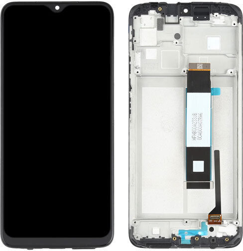 Οθόνη mit Touch-Mechanismus und Rahmen für Redmi 9T (Schwarz)