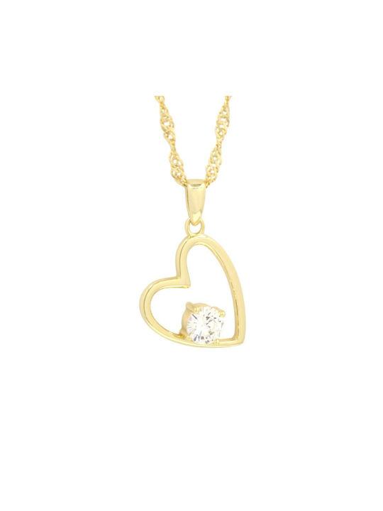 Women's necklace Ladyq Made of Silver 925 in yellow color with zircon 443884