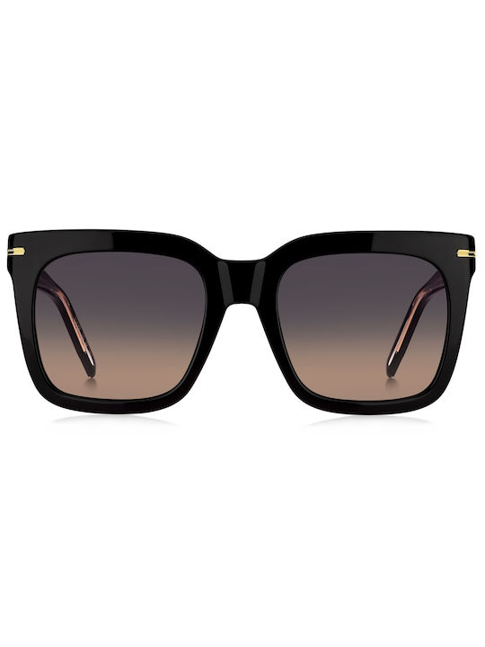 Hugo Boss Women's Sunglasses with Black Plastic Frame and Multicolour Gradient Lens BOSS 1656/S 807/PR