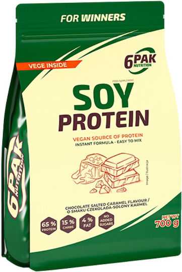 6Pak Nutrition Soy Protein Χωρίς Λακτόζη με Γεύση Σοκολάτα με αλατισμένη καραμέλα 700gr