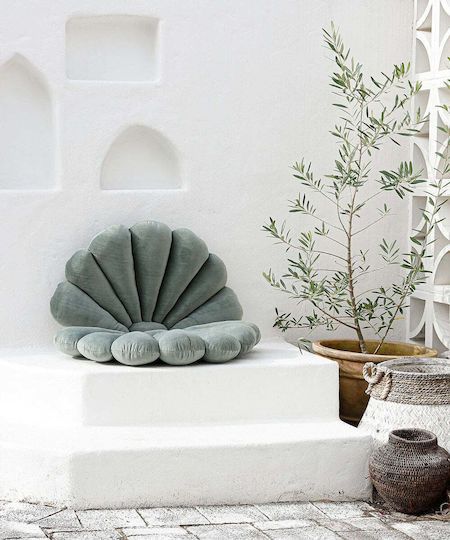 Garden Glory Shell Възглавница За Градински Стол Зелен 47x14см Garden Glory Shell Възглавница За Градински Стол Зелен 47x14см