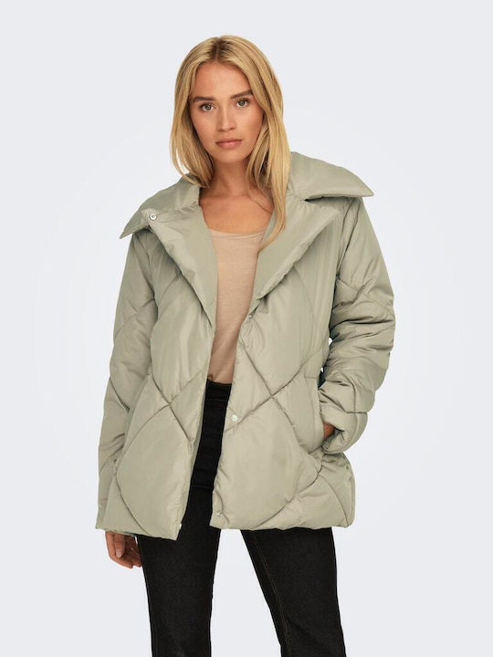 Sussi Women's Long Puffer Jacket for Winter Desert Sage