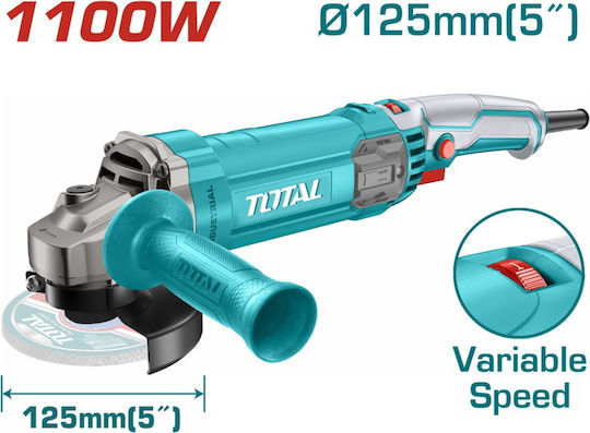 Total Grinder 125mm Electric 1100W with Speed Control