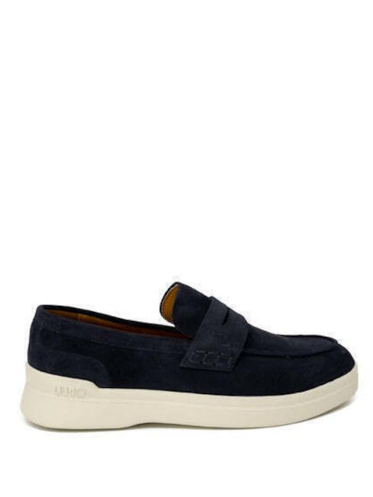 Liu Jo Leder Herren Slip-Ons Blau