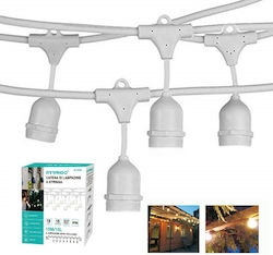 Arrango Waterproof Garland Lights 15m with 15 E27 Bulb Bases