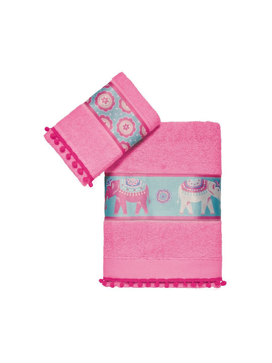 Kentia Set Babyhandtücher 2 Stück Pink Gewicht 400gr/m²