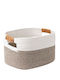 Sidirela Ethnic Decorative Basket Wicker with Handles Beige 37x33x15cm