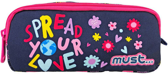 Must Team Energy Pencil Case with 2 Compartments Fuchsia