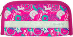 Micro Fabric Pink Pencil Case with 1 Compartment